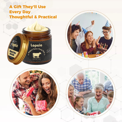 Lopeie Whipped Grass-Fed Beef Tallow Honey Balm - 4 Oz,Moisturizing Cream for Soft, Smooth Skin - Handmade All-Natural Moisturizer - Lavender,Hydrating, Comfort, Moisture Boost Cream, Luminous Firming Cream, Body Care, Hydrating Dry Skin